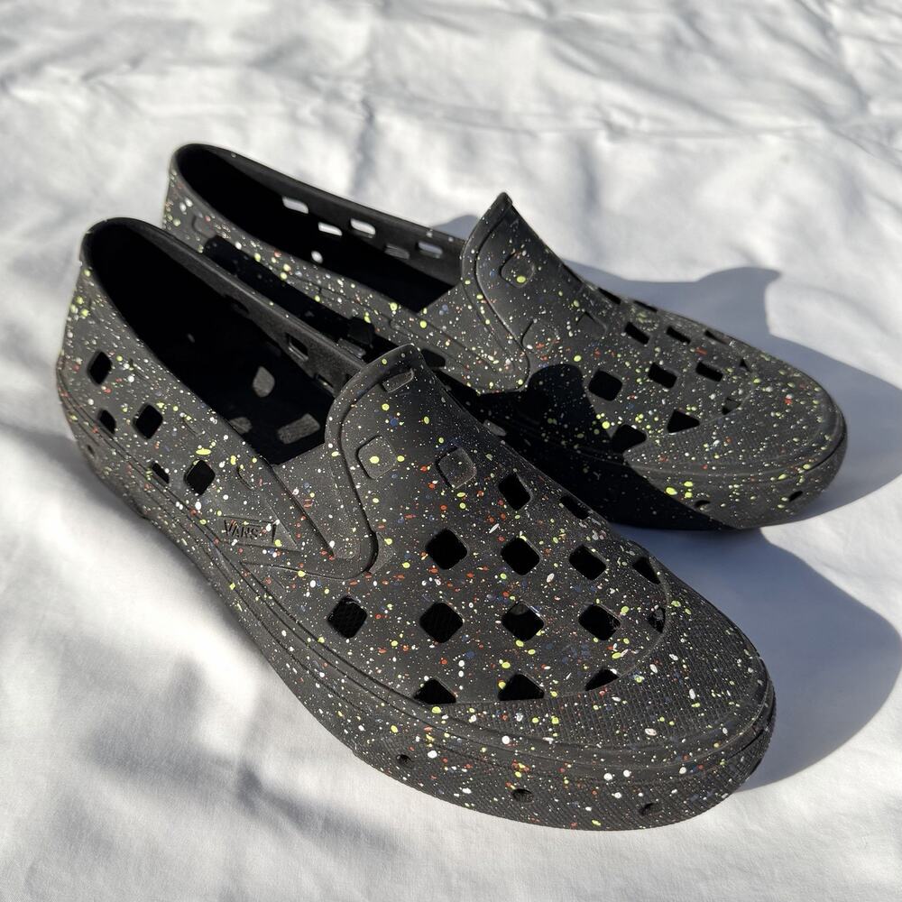 Vans TRK Slip On Rubber Water Shoes Men’s 8 Black Speckled